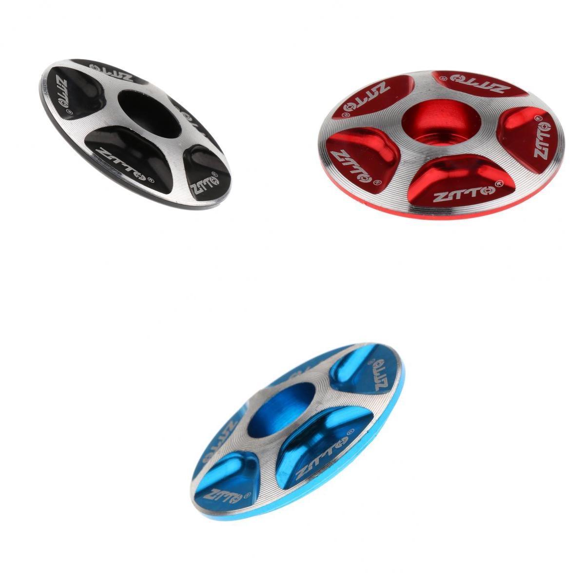 3 Pieces 1 1/8 Aluminum Alloy Bicycle Headset Top Threadless Stem Cover"
