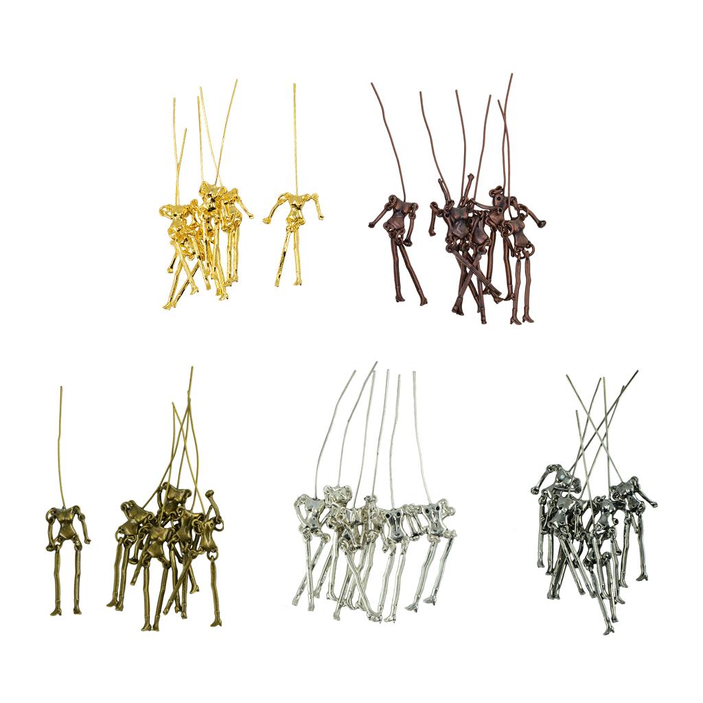 30 Sets Human Skeleton Body DIY Dolls Pendants Jewelry Making Charms Crafts