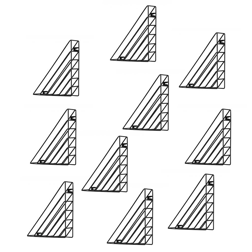 10x Book Holder Metal Wire Desktop Magazine Rack Bookshelf for Office Black