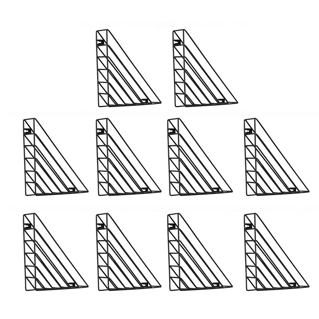 10x Book Holder Metal Wire Desktop Magazine Rack Bookshelf for Office Black