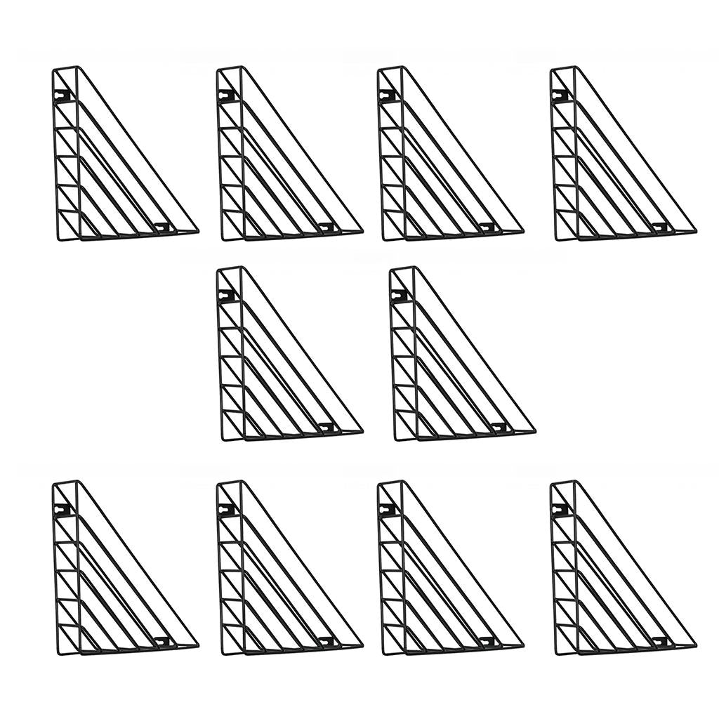 10x Book Holder Metal Wire Desktop Magazine Rack Bookshelf for Office Black