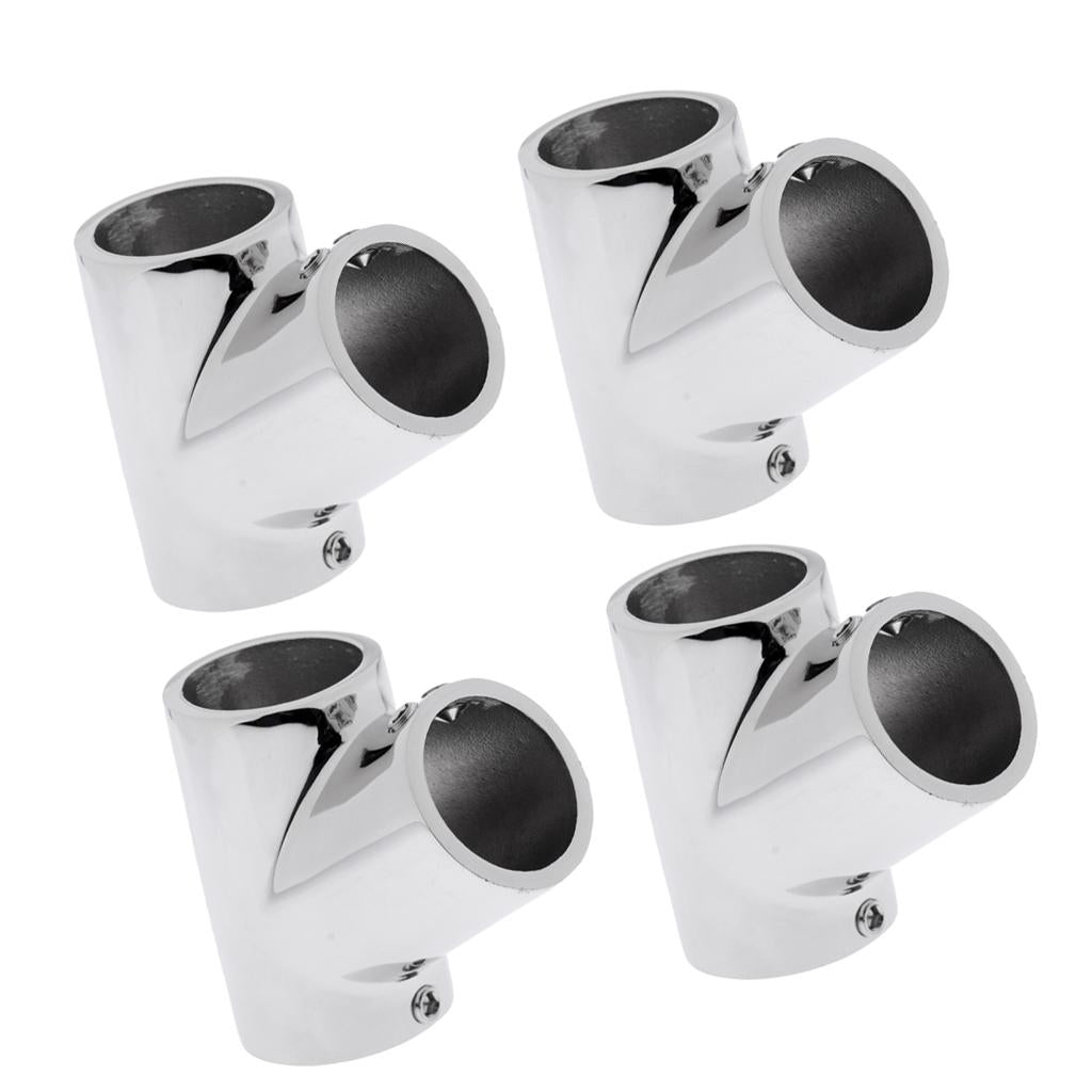 4 Piece Boat Hand Rail Fitting 60 Degree Tee 316 Marine Stainless Steel 25mm