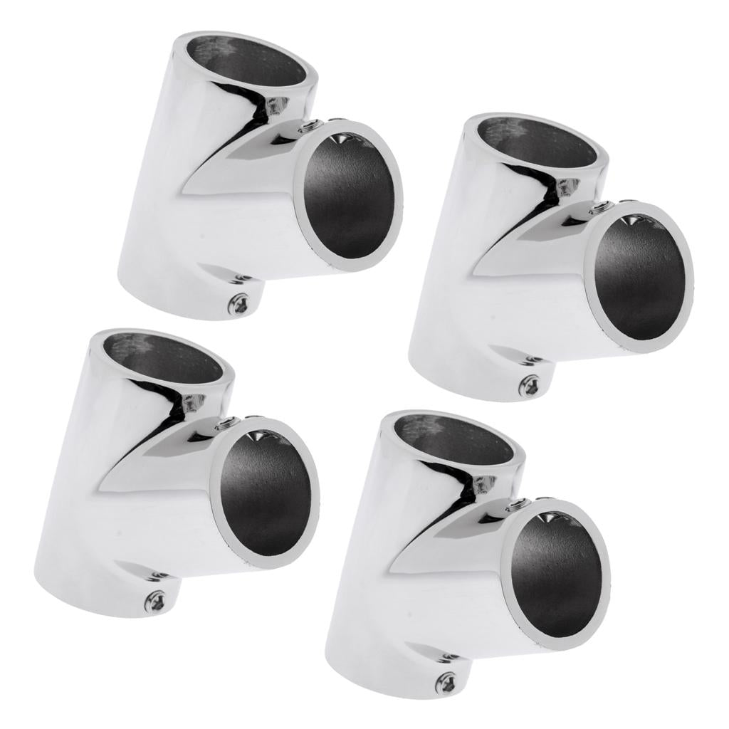 4 Piece Boat Hand Rail Fitting 60 Degree Tee 316 Marine Stainless Steel 25mm