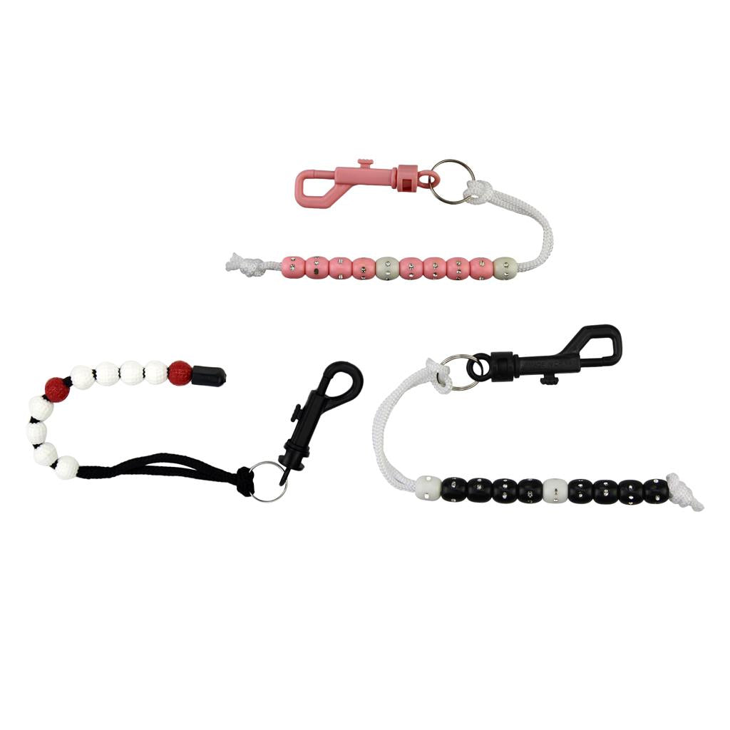 3pcs Golf Stroke Bead Score Counter Golf Accessory Training Aids Black Pink