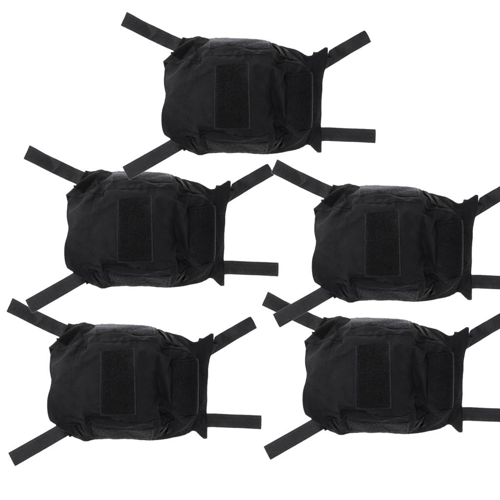 5 Pcs Tactical Hunting FAST Camo Helmet Cover Outdoor Equipment Black