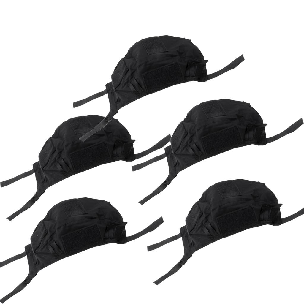 5 Pcs Tactical Hunting FAST Camo Helmet Cover Outdoor Equipment Black