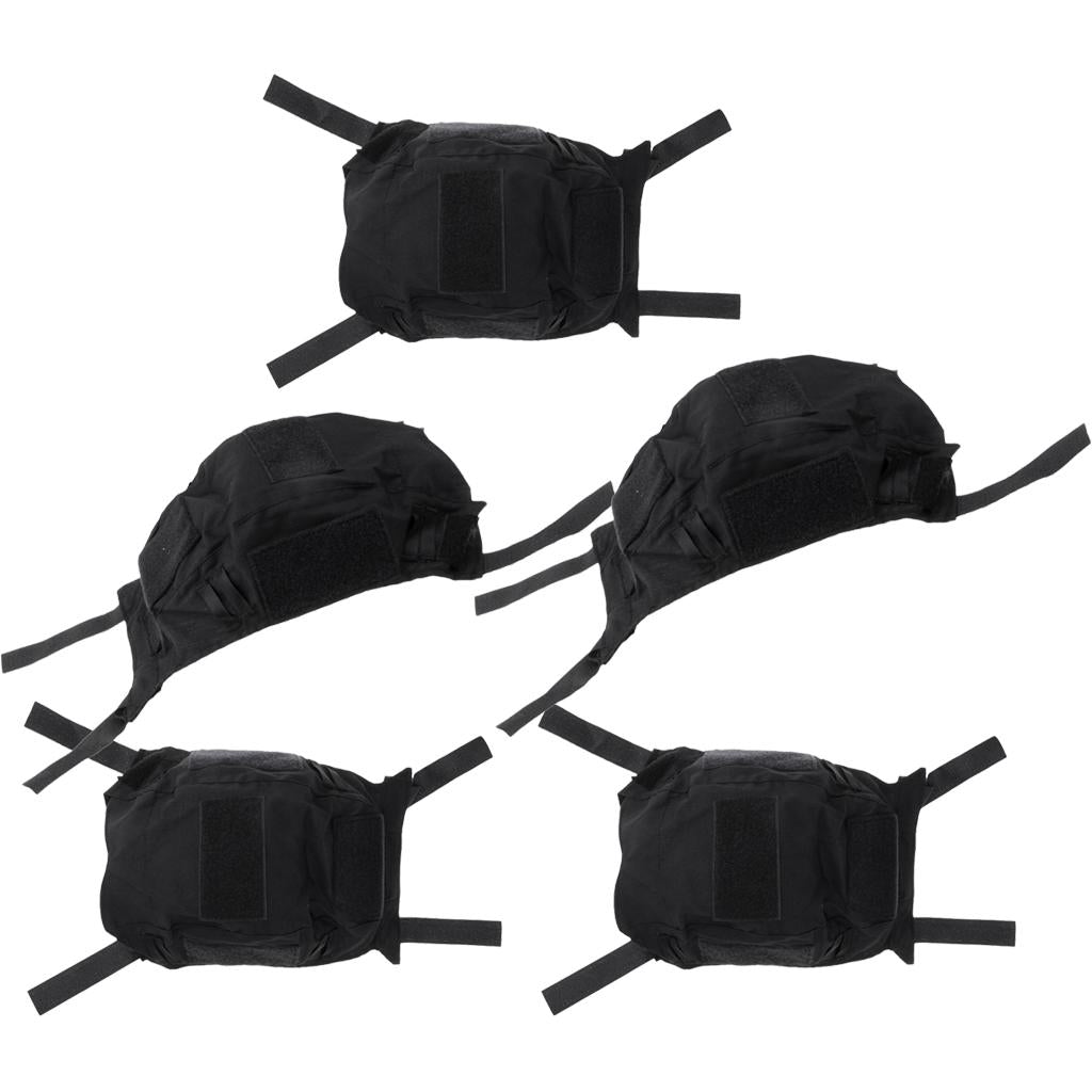 5 Pcs Tactical Hunting FAST Camo Helmet Cover Outdoor Equipment Black