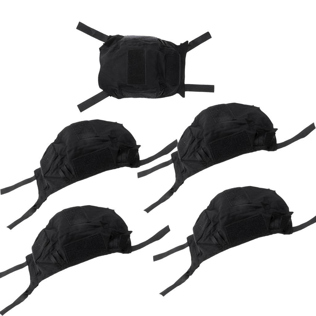 5 Pcs Tactical Hunting FAST Camo Helmet Cover Outdoor Equipment Black