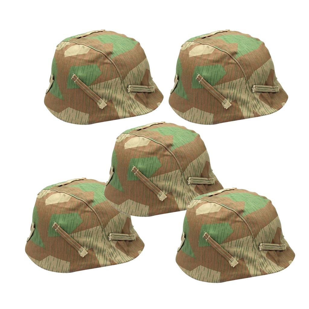 5Pcs Replica WWII German M35 M40 M42 Helmet Cover Splinter Camo