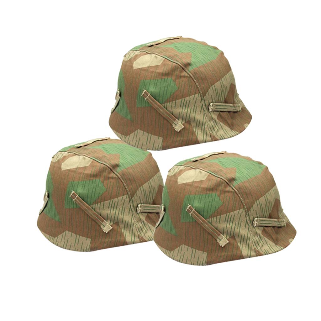 3Pcs Replica WWII German M35 M40 M42 Helmet Cover Splinter Camo