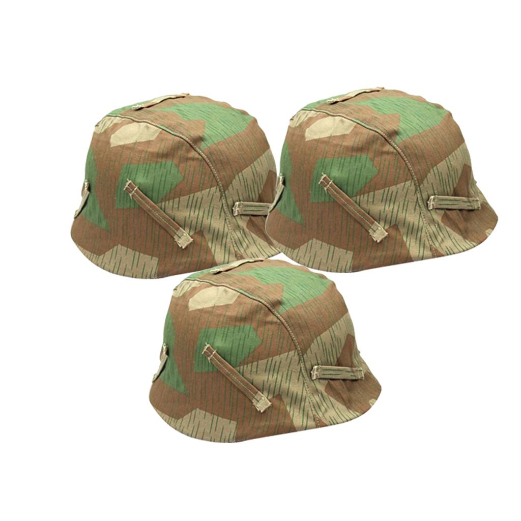 3Pcs Replica WWII German M35 M40 M42 Helmet Cover Splinter Camo