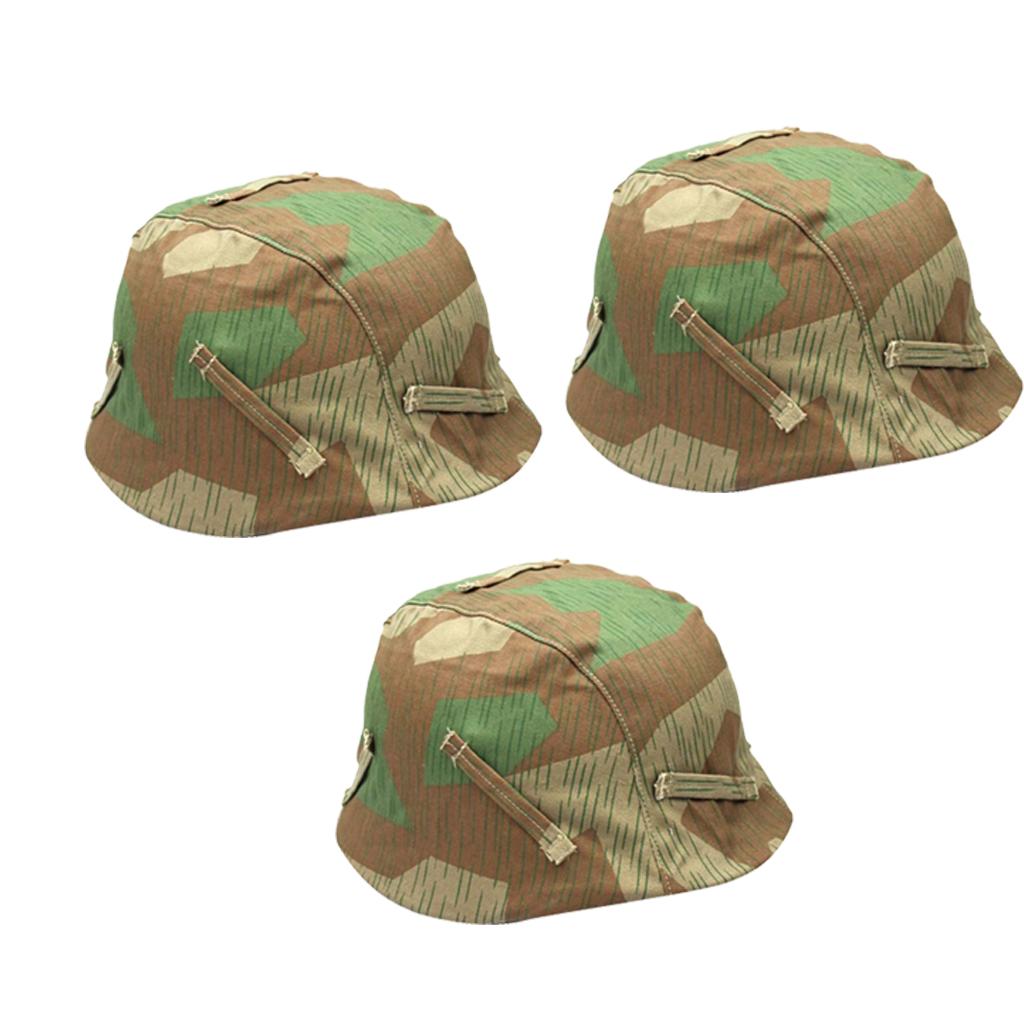 3Pcs Replica WWII German M35 M40 M42 Helmet Cover Splinter Camo