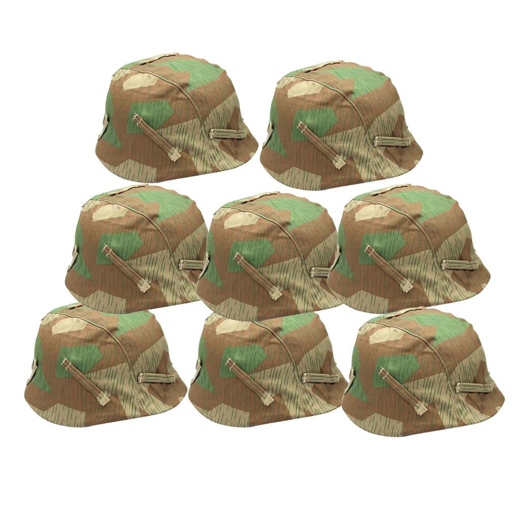 8Pcs Replica WWII German M35 M40 M42 Helmet Cover Splinter Camo