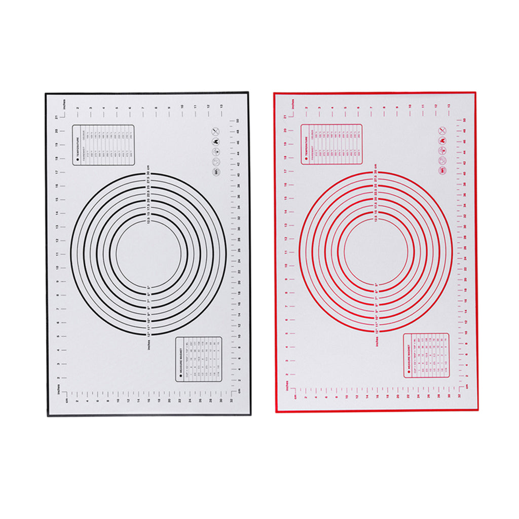 2x Baking Mats Silicone Cake Dough Kneading Rolling Non-Stick Sheet 60x40cm