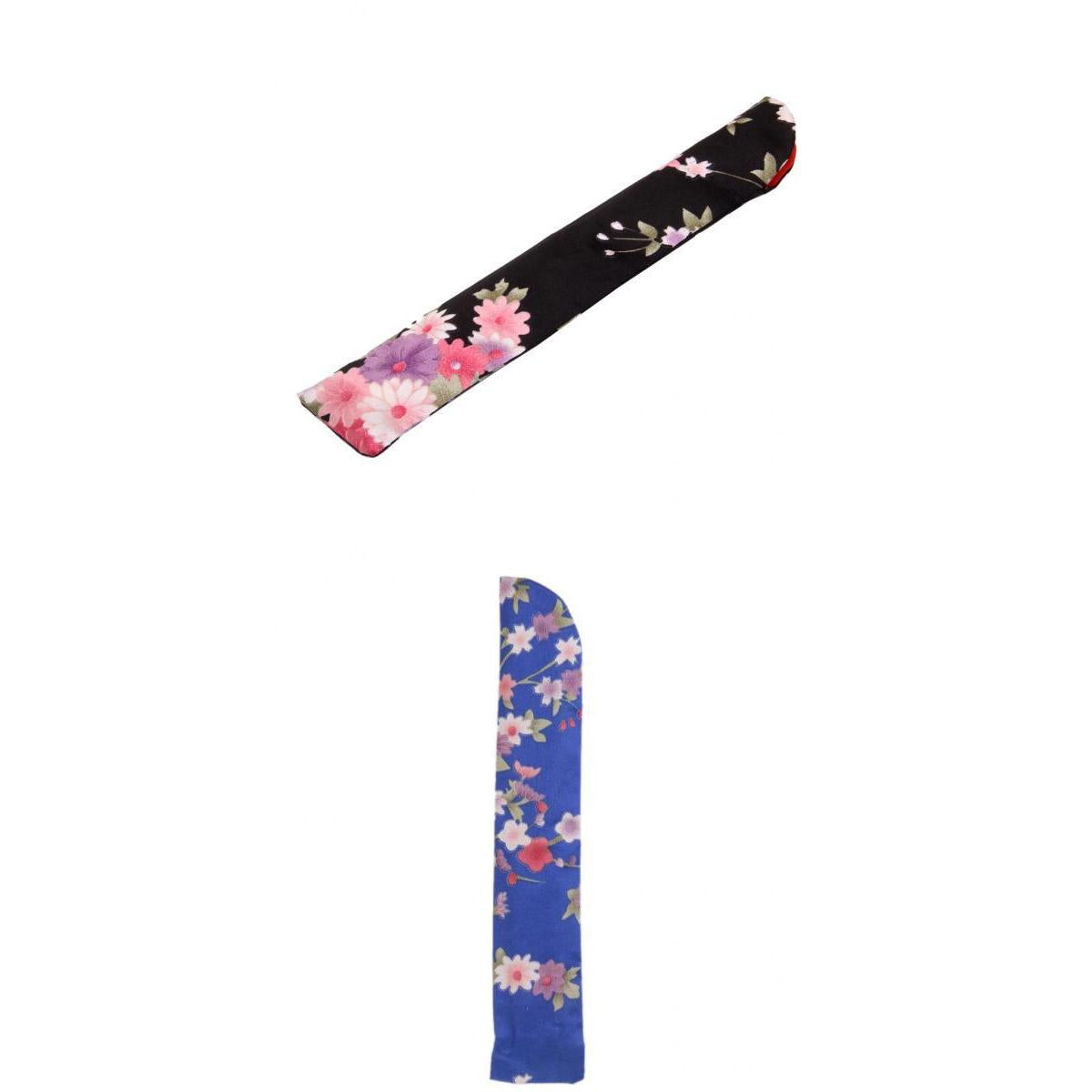 2Pieces Chinese Hand Pocket Fan Bag Cover Holder Protector Pouch