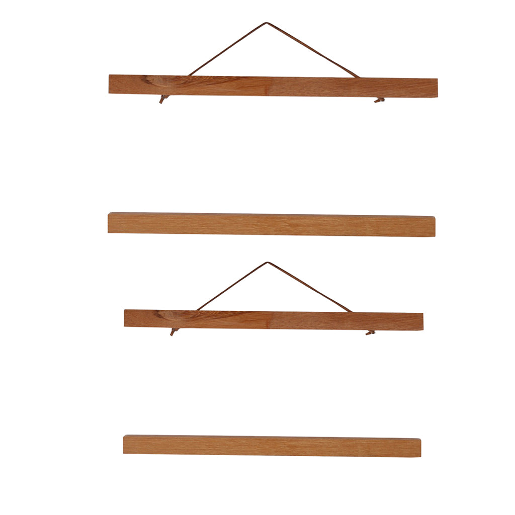 2 Pairs Magnet Wooden Picture Frame DIY Photo Poster Painting Hanger 30+50cm