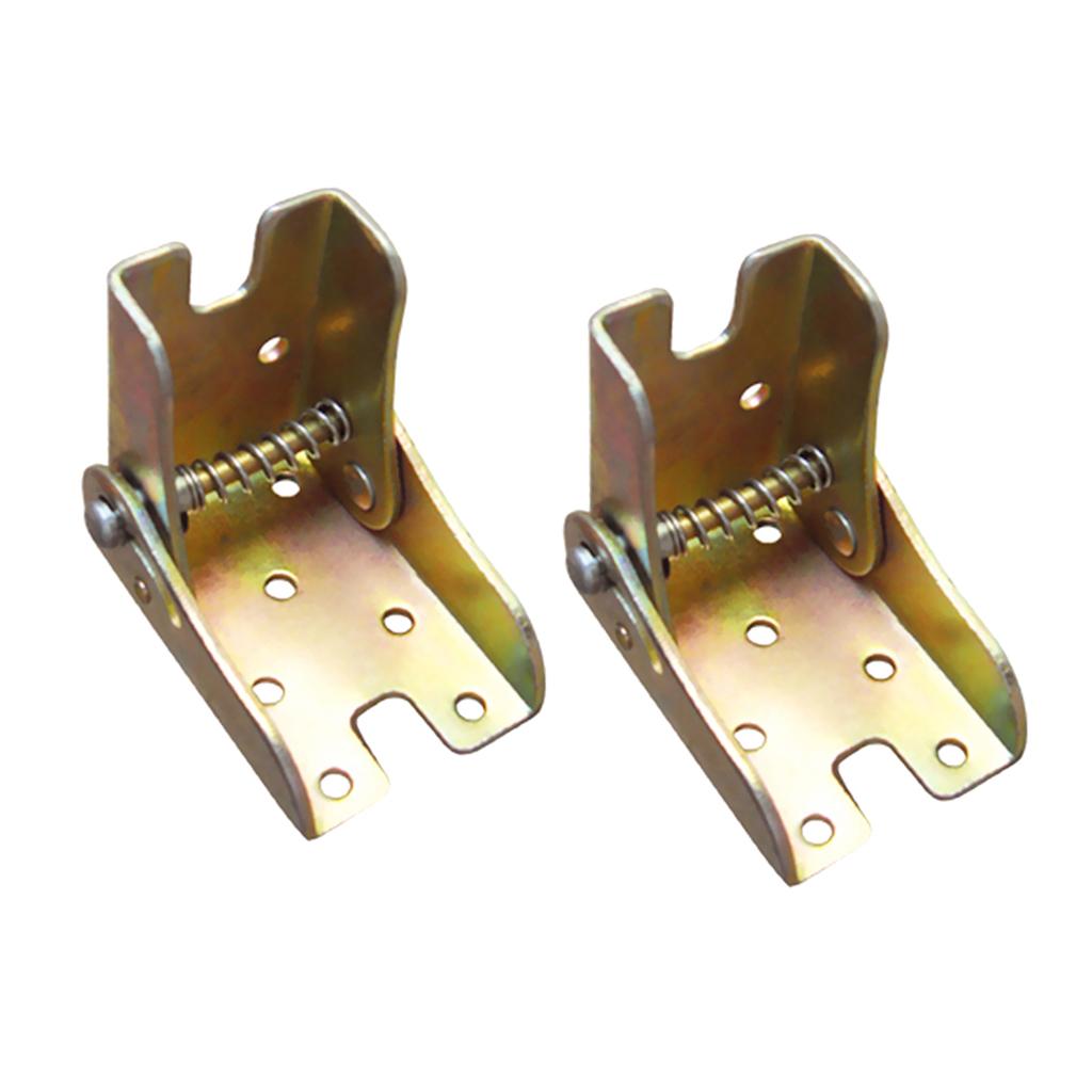 2PCS Foldable Support Bracket Self Lock Extension Table Bed Leg Feet Hinge