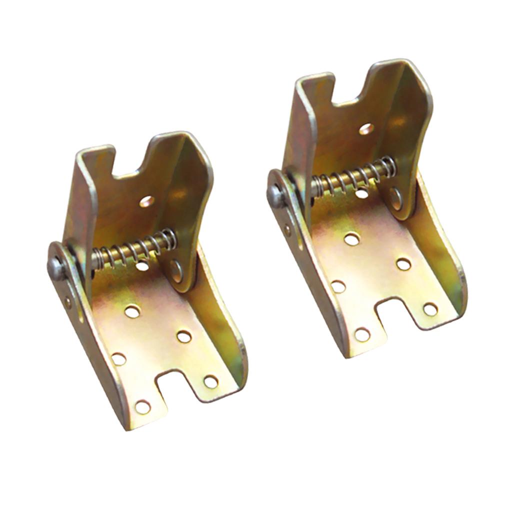 2PCS Foldable Support Bracket Self Lock Extension Table Bed Leg Feet Hinge