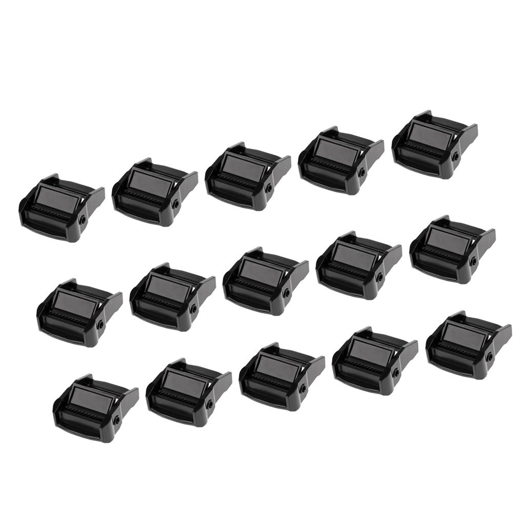 38mm Kayak Canoe Carrier Cam Buckle Toggle Clip Strap Webbing Buckle 15pcs