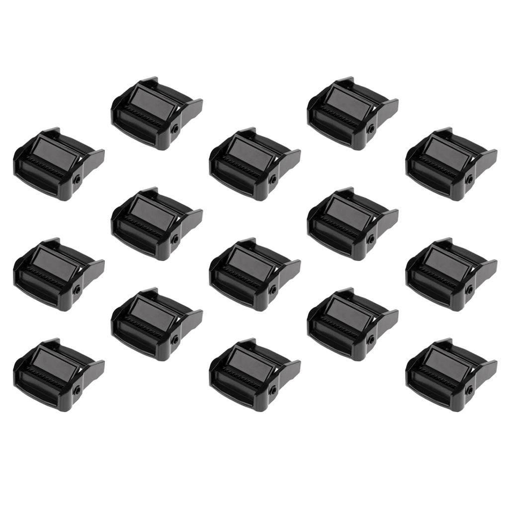 38mm Kayak Canoe Carrier Cam Buckle Toggle Clip Strap Webbing Buckle 15pcs