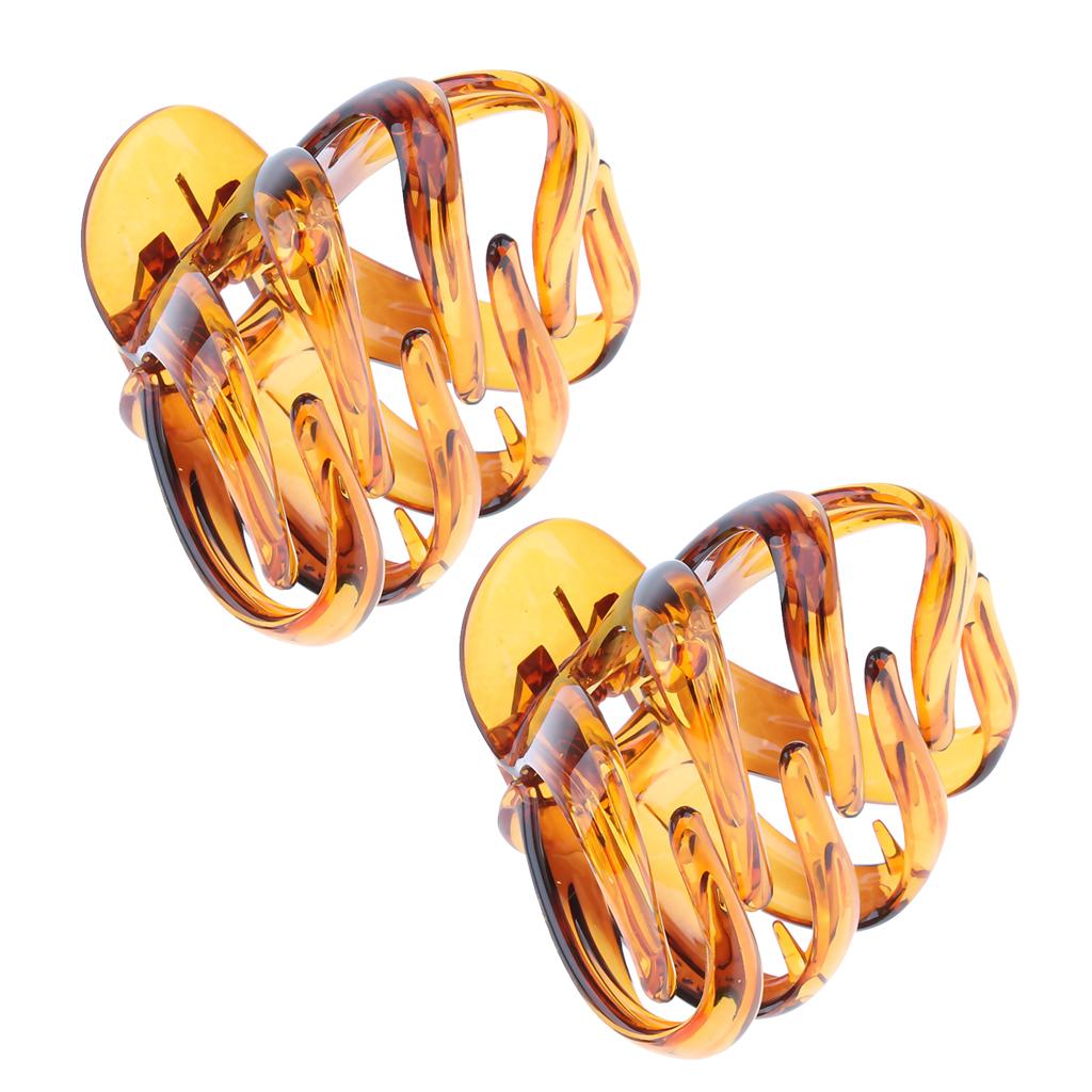 2 Pack Women's Hair Claw Clips Thick Hair Octopus Jaw Folding Hairpin