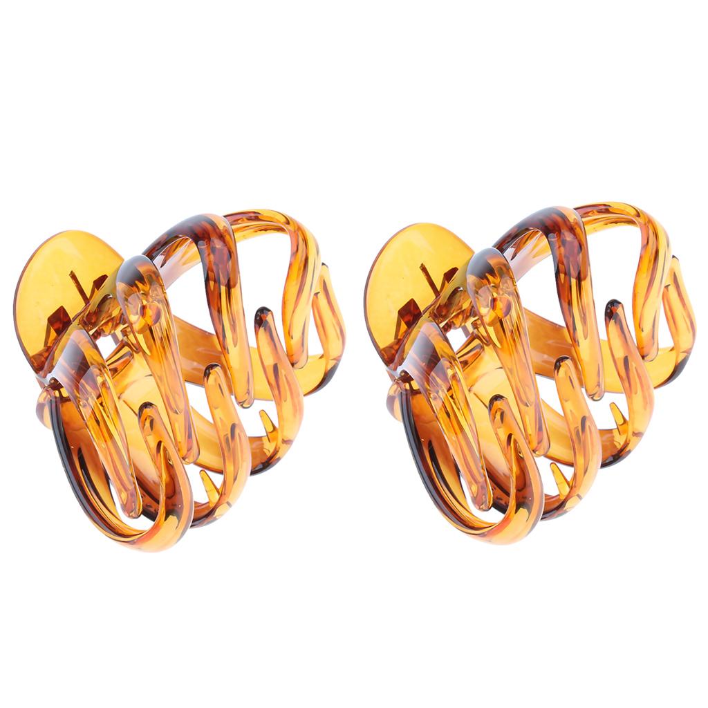 2 Pack Women's Hair Claw Clips Thick Hair Octopus Jaw Folding Hairpin