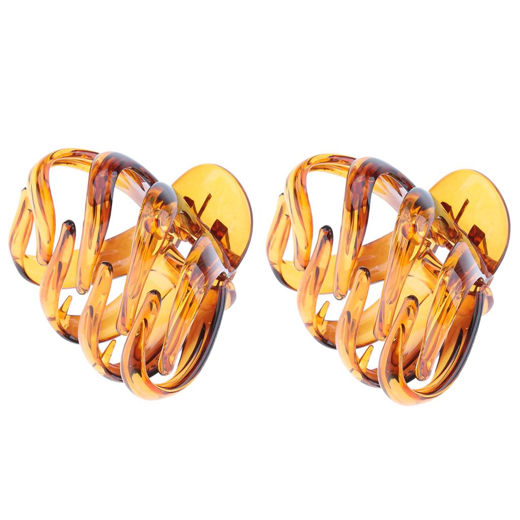 2 Pack Women's Hair Claw Clips Thick Hair Octopus Jaw Folding Hairpin