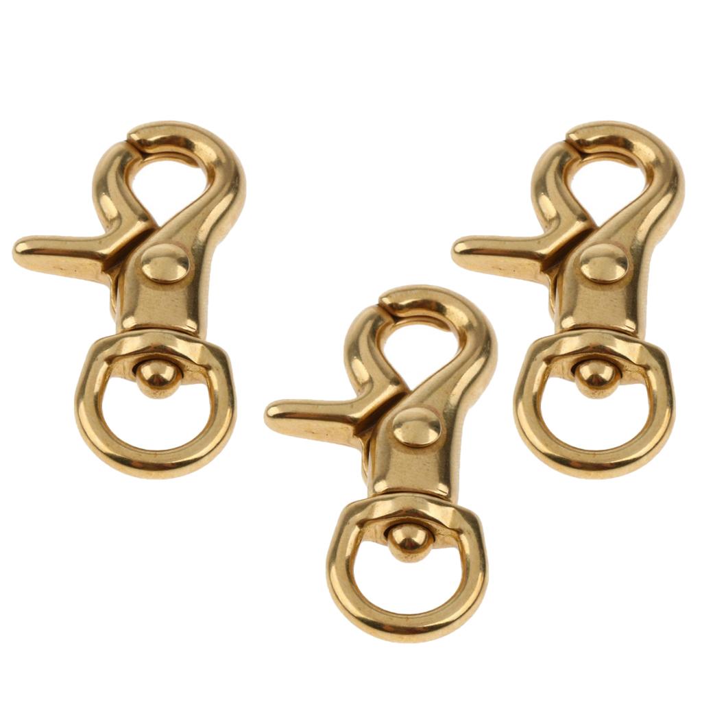 3x Lobster Clasp Hook Keychain Swivel Trigger Snap Hook Buckle Finding 11mm