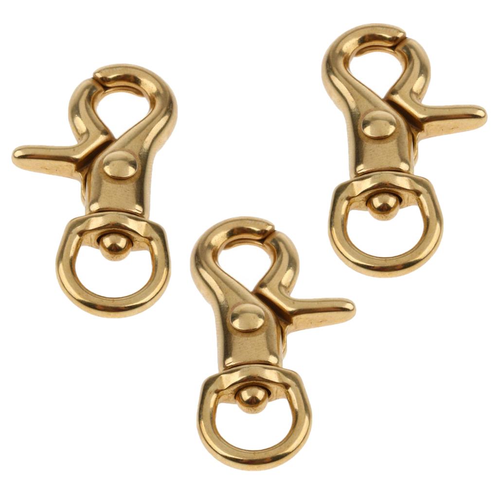 3x Lobster Clasp Hook Keychain Swivel Trigger Snap Hook Buckle Finding 11mm