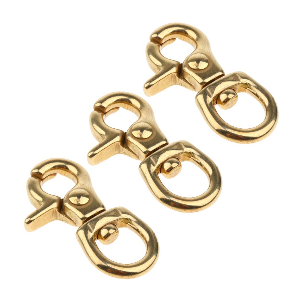 3x Lobster Clasp Hook Keychain Swivel Trigger Snap Hook Buckle Finding 10mm