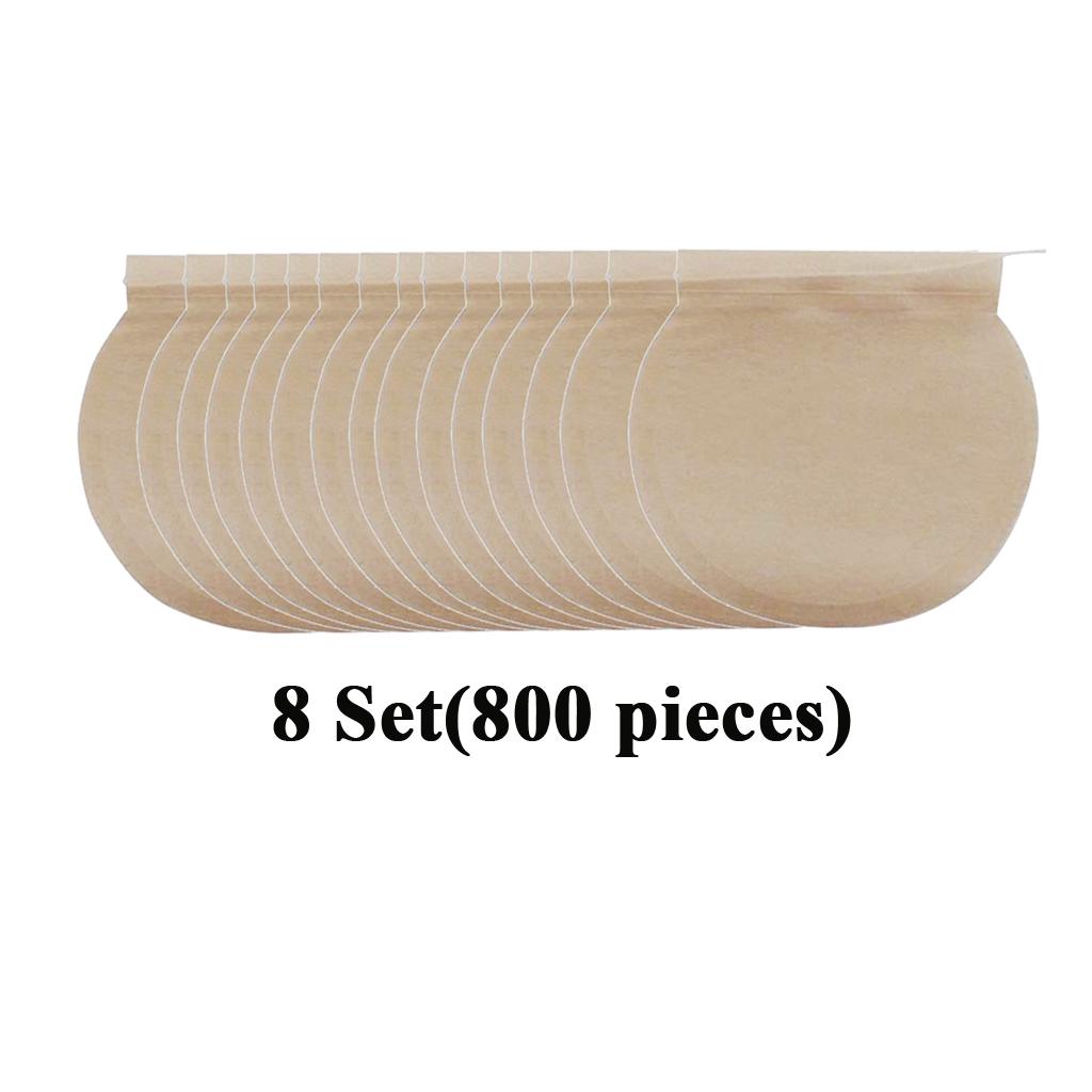8 Set (800Pcs) Empty Tea Filter Bags Loose Herbs Teabag with Drawstring