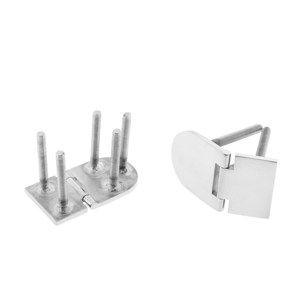 2pcs Boat Marine Stainless Steel Flush Door Concealed Hinge 76 x 40 x 4 mm