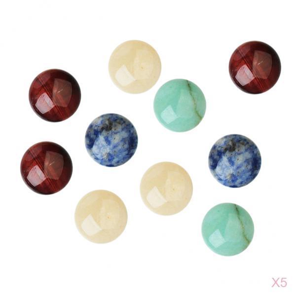 50 Pieces Jewelry Making 8mm Half Round Gemstone Cabochon Stone DIY Charms