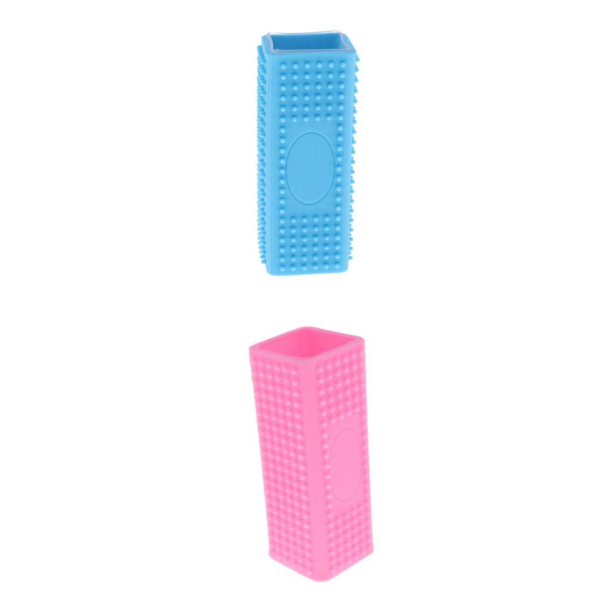 2 pcs Pet Dog Cat Hair Remover Clothes Carpet Fur Brush Cleaner Pink Blue