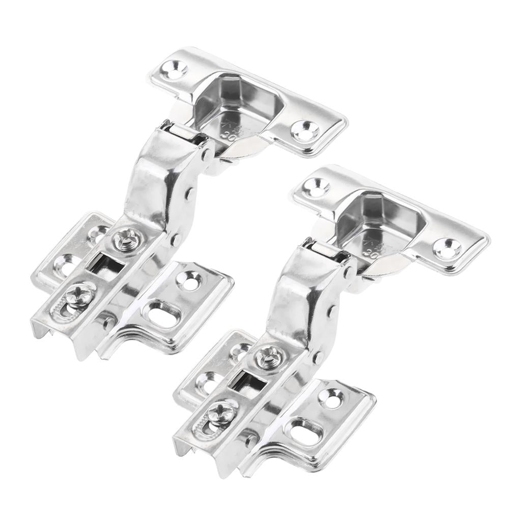 2 Pieces Stainless Steel Cabinet Cupboard Door Hinge Furniture Hardware