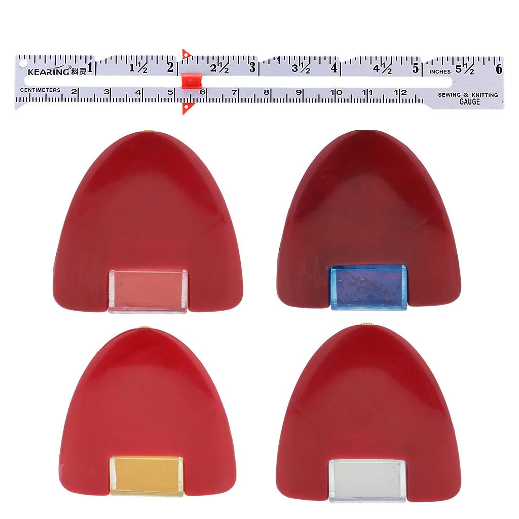 5Pcs Tailors Sewing Dressmakers Marking Chalk with Plastic Gear Sewing Gauge
