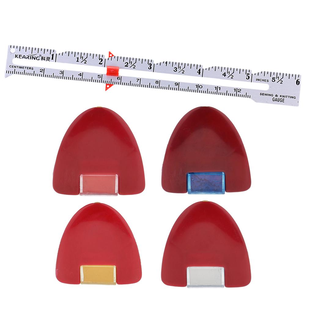 5Pcs Tailors Sewing Dressmakers Marking Chalk with Plastic Gear Sewing Gauge