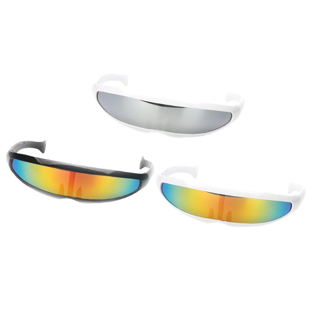 3Pcs Futuristic Space Alien Eyeglasses Funny Cosplay Party Robot Sunglasses