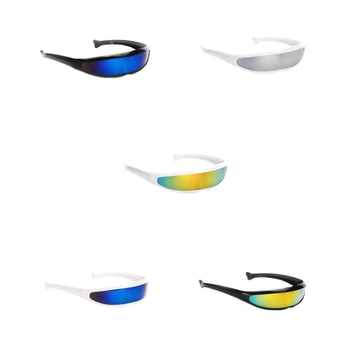5x Futuristic Soldier Glasses Space Alien Robot Sunglass Cosplay Photo Props