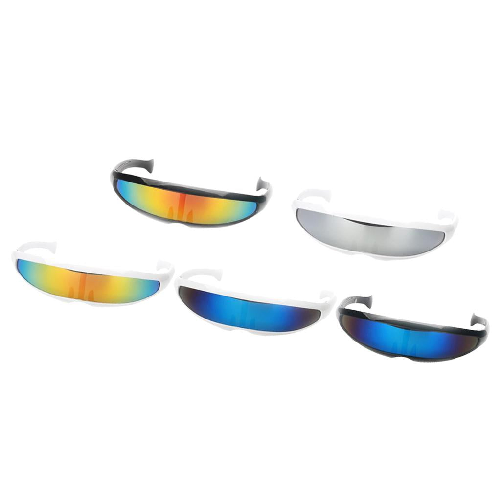 5x Futuristic Soldier Glasses Space Alien Robot Sunglass Cosplay Photo Props