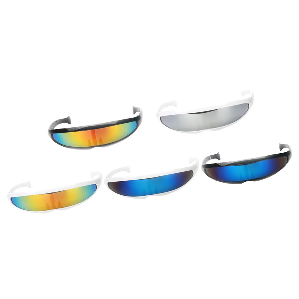 5x Futuristic Soldier Glasses Space Alien Robot Sunglass Cosplay Photo Props