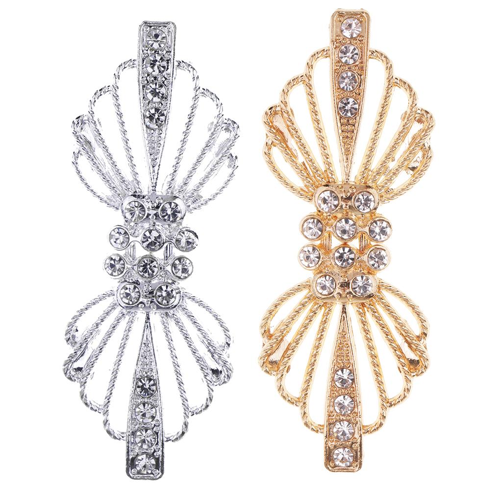 2 Pair Crystal Wedding Closure Hook and Eye Clasp for Sewing Crafts Supplies