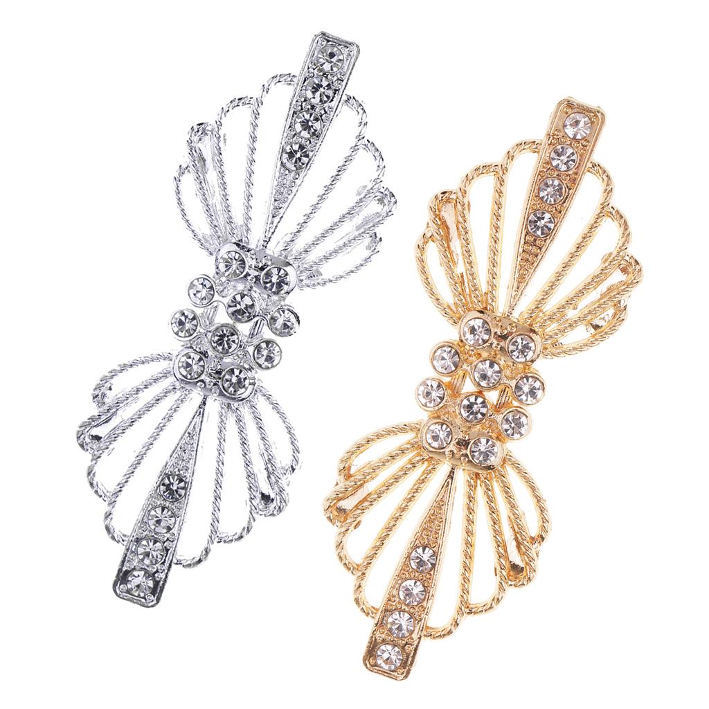 2 Pair Crystal Wedding Closure Hook and Eye Clasp for Sewing Crafts Supplies