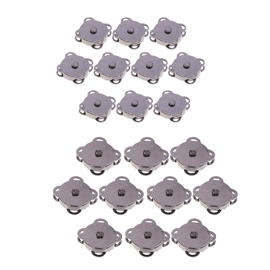 20 Pairs Magnetic Clasps Snaps Buttons for DIY Purses Handbag Craft 14/18mm