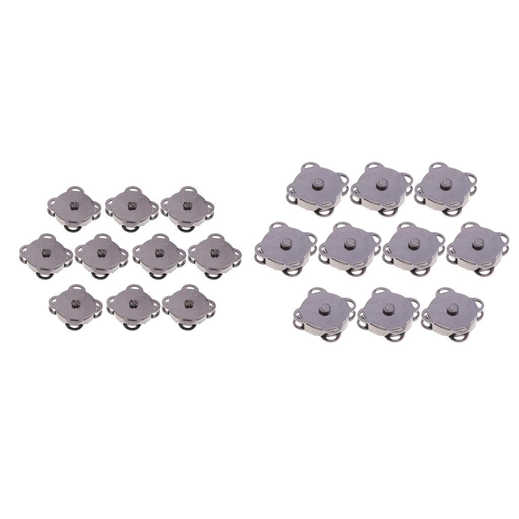 20 Pairs Magnetic Clasps Snaps Buttons for DIY Purses Handbag Craft 14/18mm