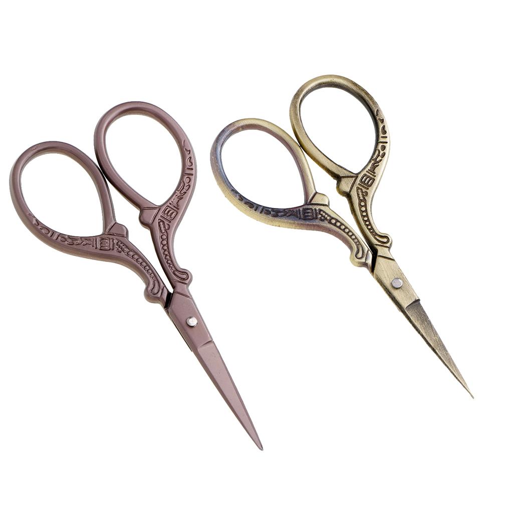 2pcs Vintage Embroidery Stainless Steel Scissor for Cross Stitch Sewing Tool