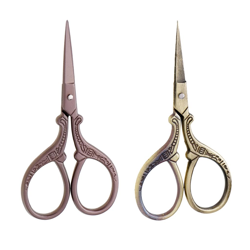 2pcs Vintage Embroidery Stainless Steel Scissor for Cross Stitch Sewing Tool