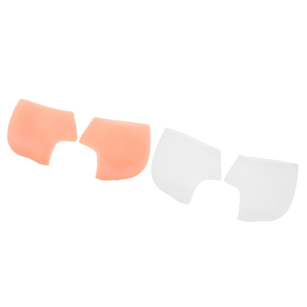 2 Pairs of Silicone Moisturising Gel Heel Cracked Foot Care Protectors Socks