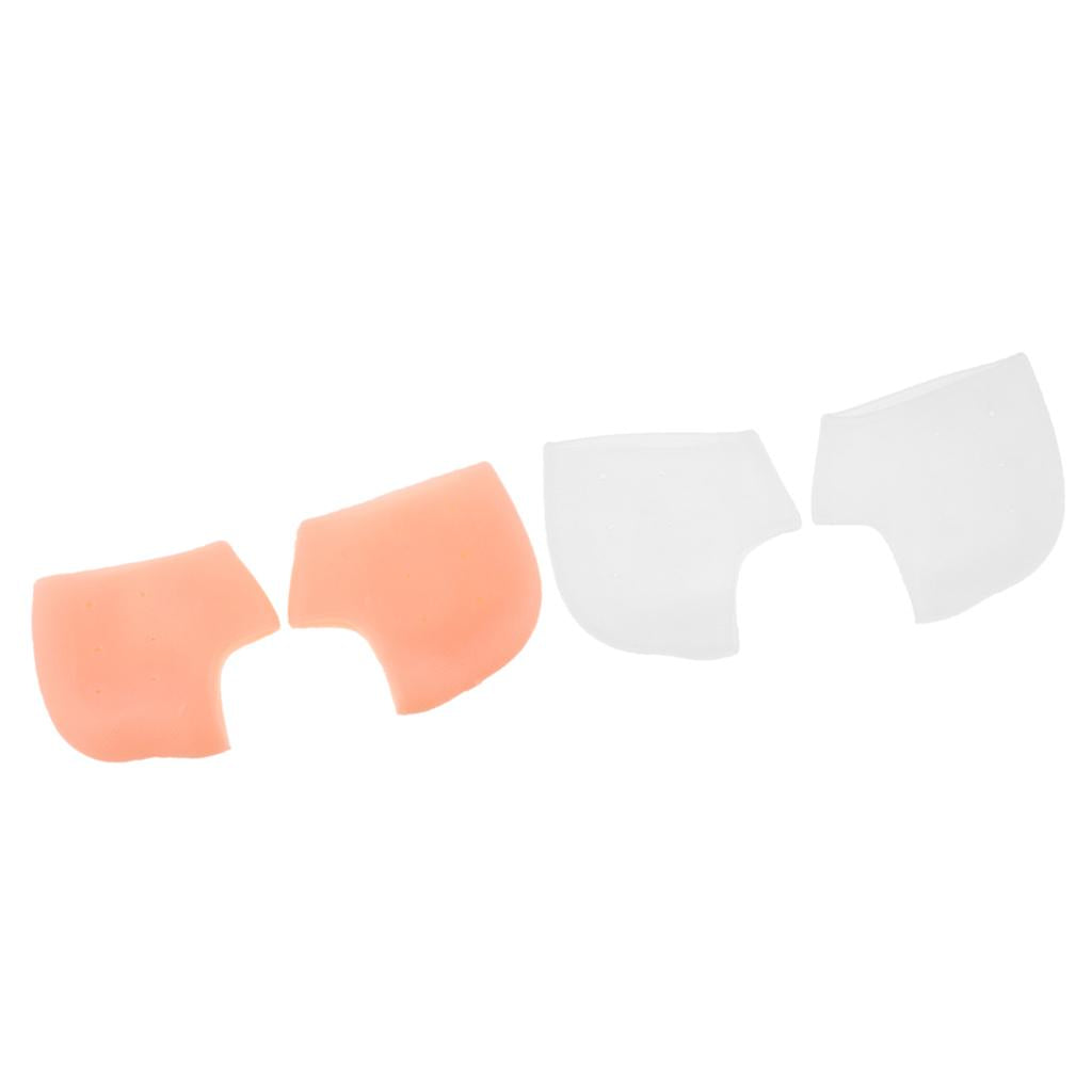 2 Pairs of Silicone Moisturising Gel Heel Cracked Foot Care Protectors Socks
