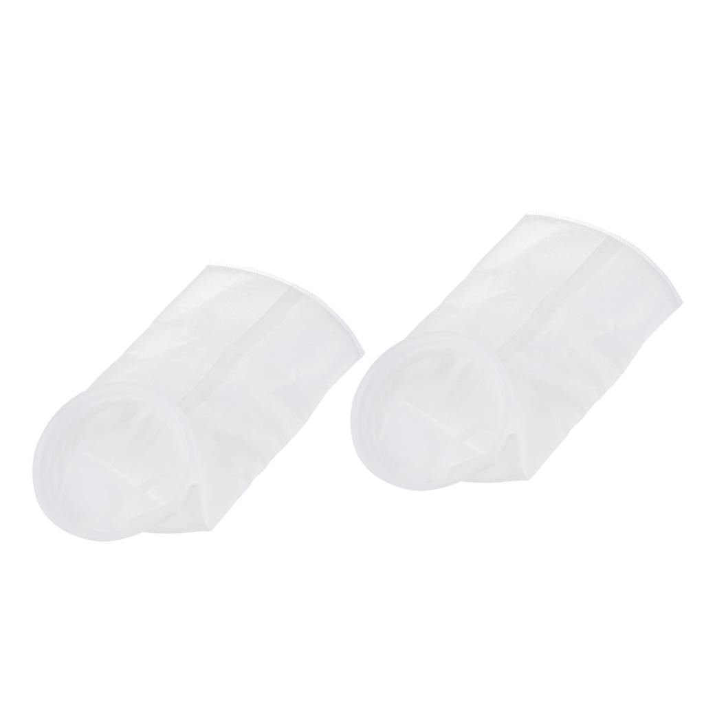 2 pcs Aquarium Thin Filter Sock Sump Felt Micron Filtration Mesh Bag 5um/1um